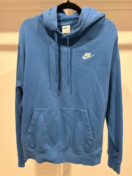 Nike Other - Nike Light Blue Pullover Hoodie with White Logo Size Medium